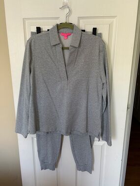 Lilly Pulitzer Heather Gray Two-Piece Lounge Set